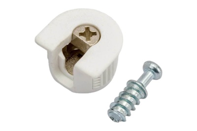 Эксцентрик усиленный пластиковый 20*12,5 белый 3000/уп